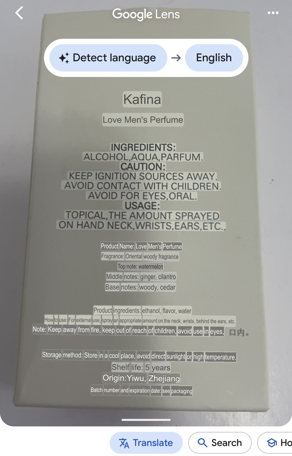 Kafeina GIQ Eau DT Toilette Natural Spray For Men 1.75 Oz 50 ml