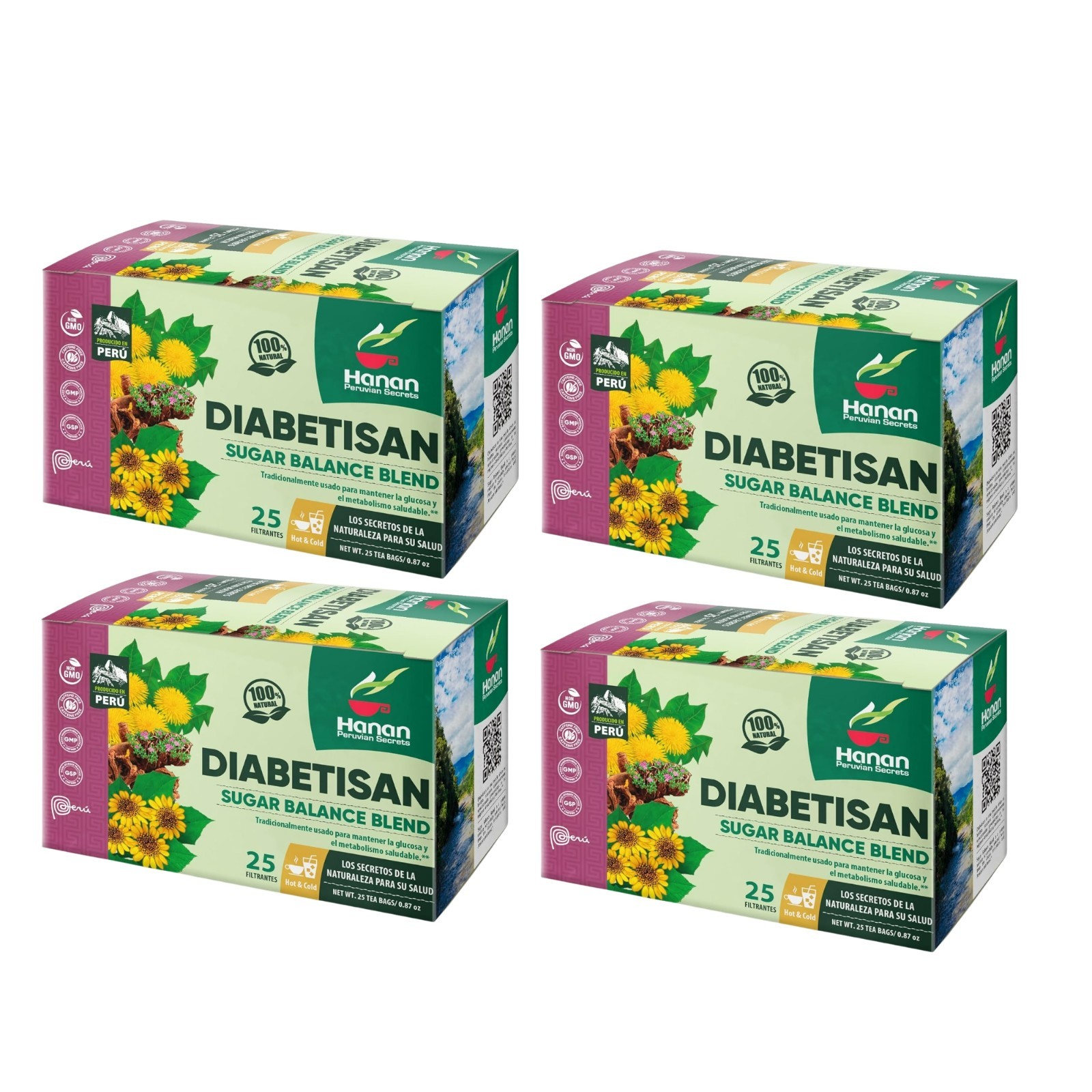 Deabetisan Herbal Tea -100% Natural Sugar Balance Tea Blend 100 Teabags from Per
