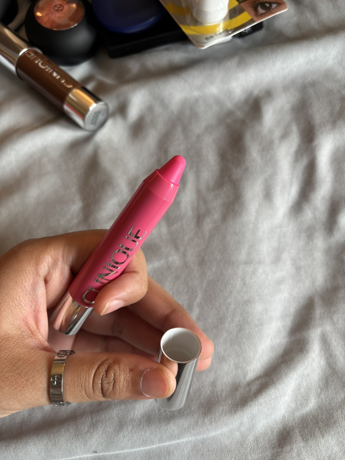 Clinique Chubby Stick Lip Colour Balm 07 Super Strawberry 0.1oz/3g Full sz NWOB