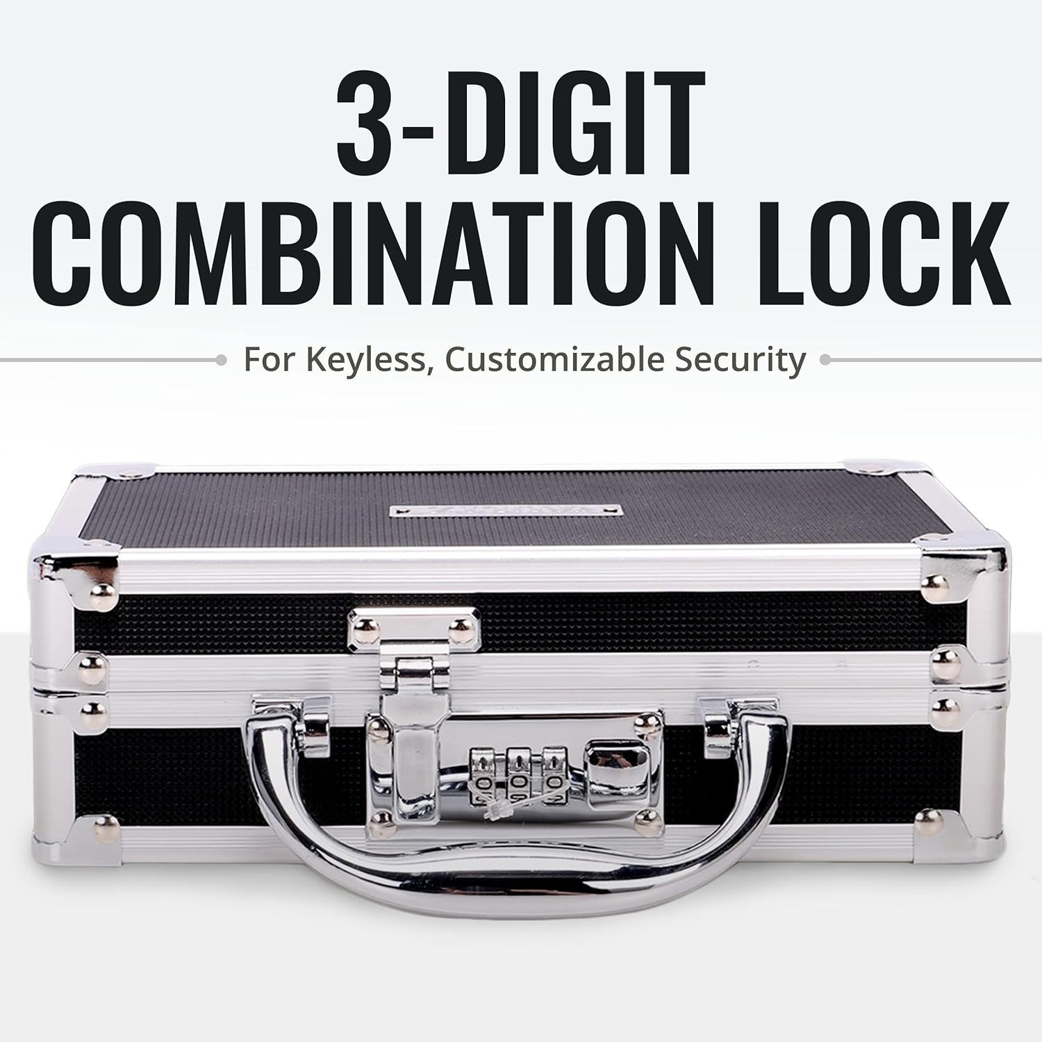 Secure Medicine Safe Case with Combination Lock – Portable and Stylish, Black