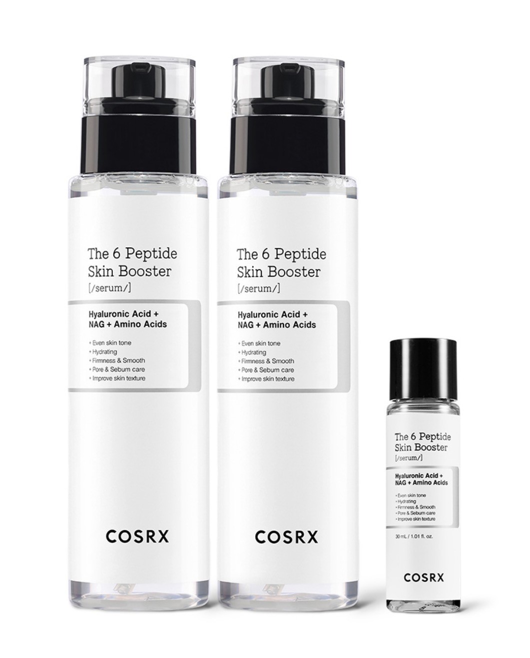 COSRX The 6 Peptide Skin Booster Serum 150ml x2 + 30ml K-Beauty