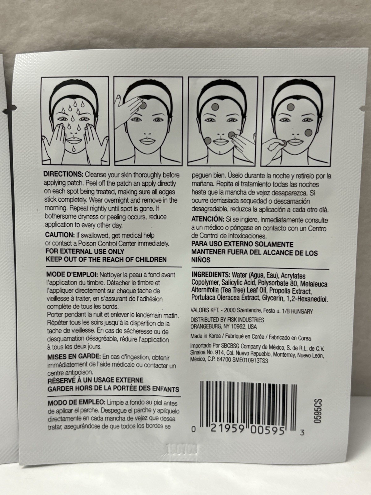 New Dermactin-TS Targeted Facial Patches 10 Patches with Tea Tree Oil Seal Spot