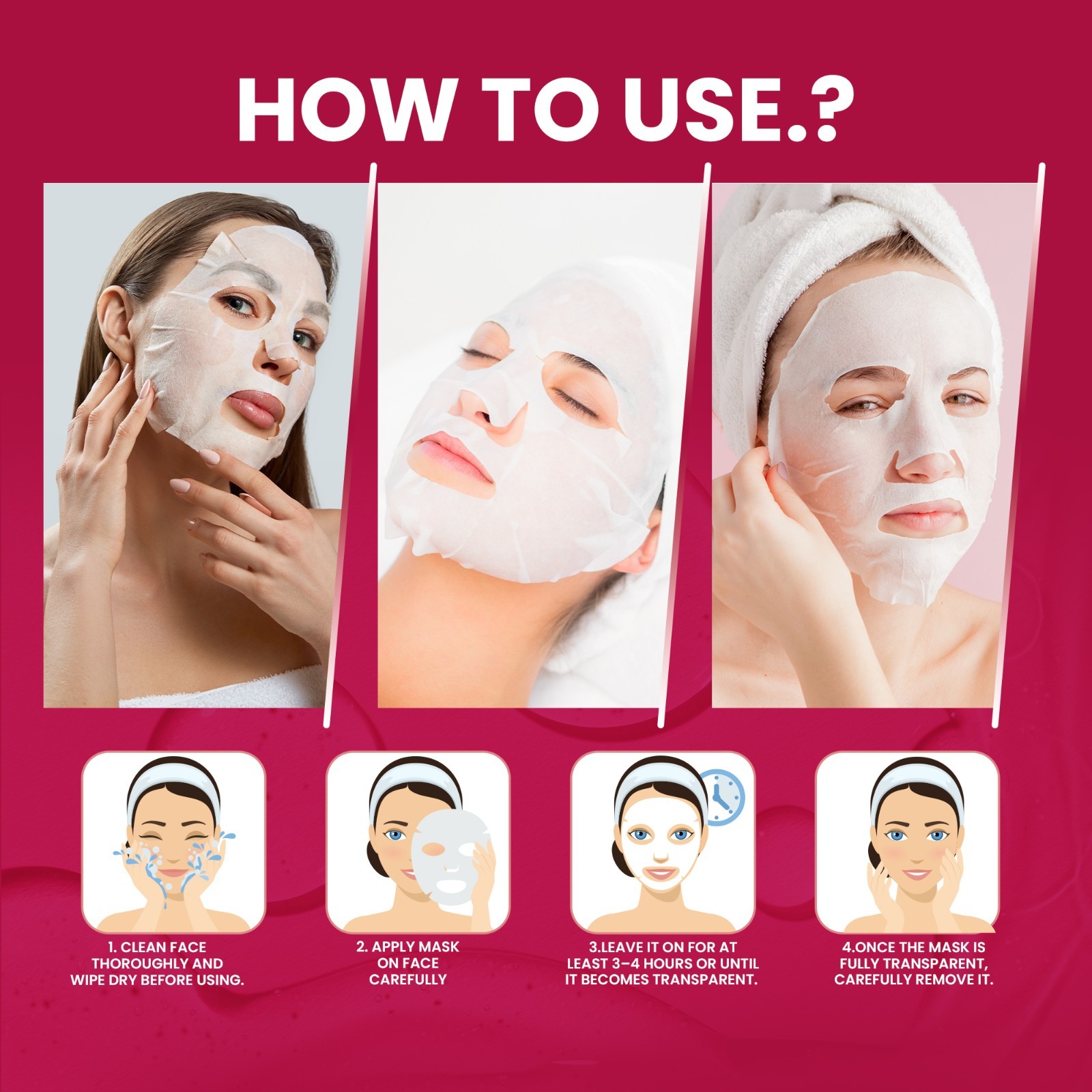 Bio Collagen Face Mask Sheets Korean Skincare Anti-Aging Hydrating Firming Pore