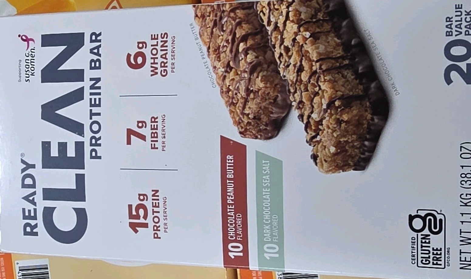 Ready Clean Protein Bar Variety Pack 20 – Choc PB & Dark Choc Sea Salt GF