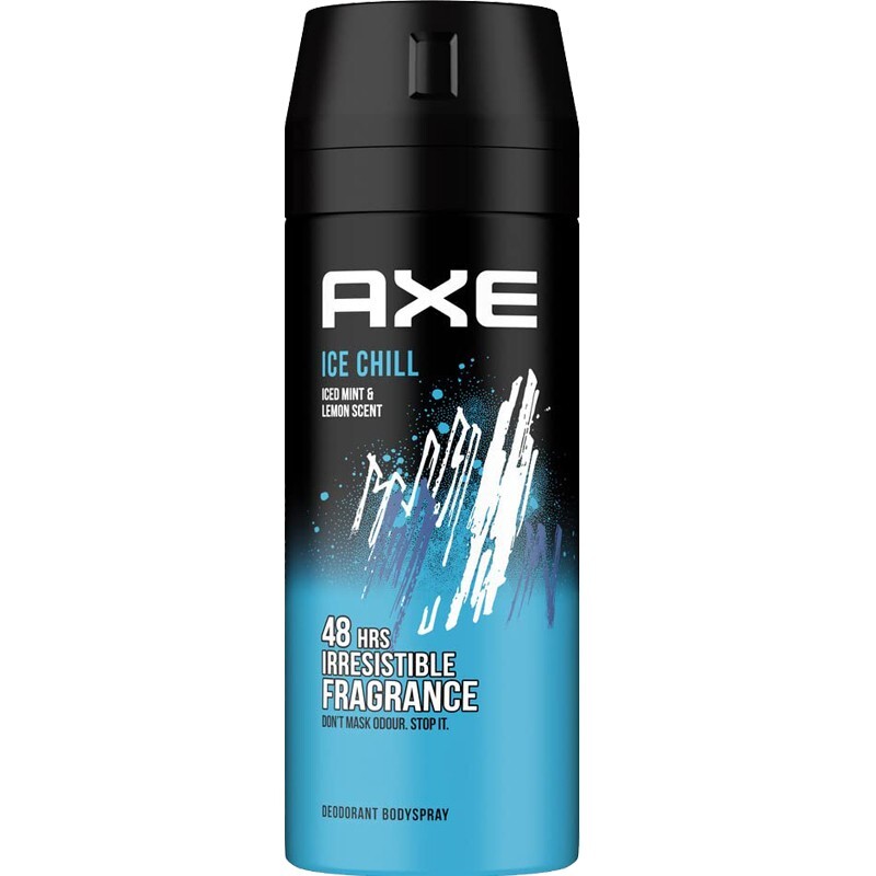 2 x Axe Ice Chill Deodorant Body Spray 48 HR Fresh for Men, 150ml (5.07 oz)