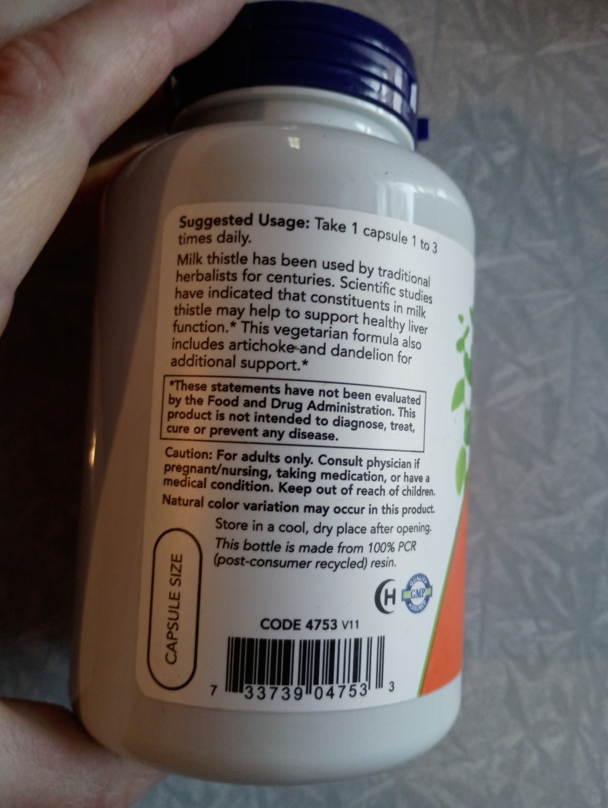 NOW Foods Double Strength Milk Thistle Extract 300 mg 200 Veg Caps Exp 07/2028