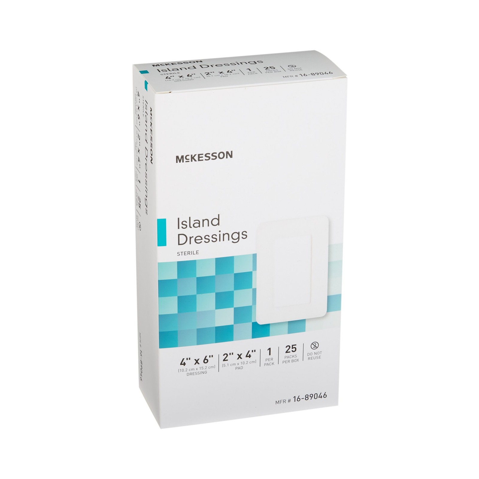 25 McKesson Adhesive Island Dressings 4 X 6 Polypropylene Rayon 16-89046