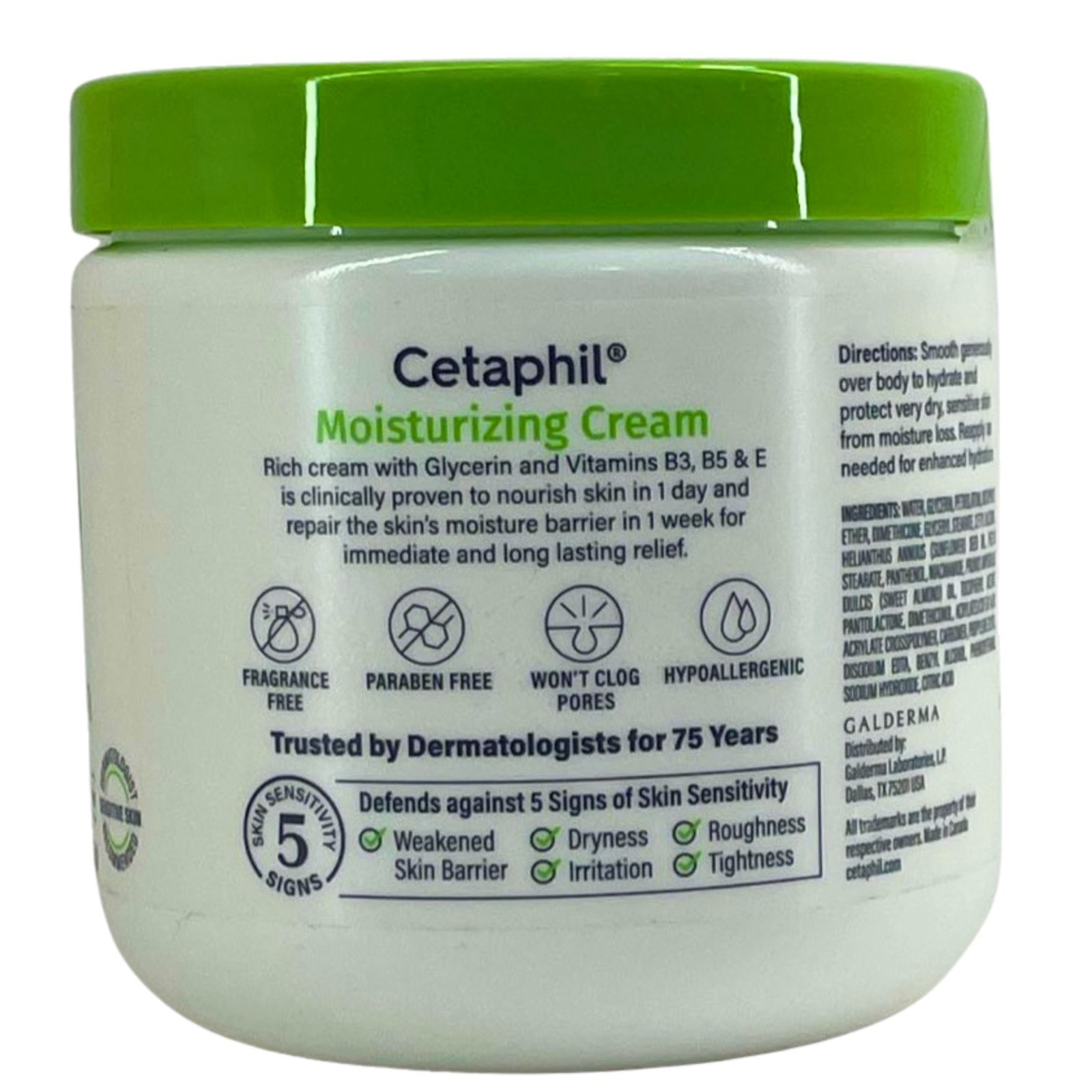 Cetaphil Moisturizing Cream Dry to Very Dry Sensitive Skin 16oz 2 Pack New