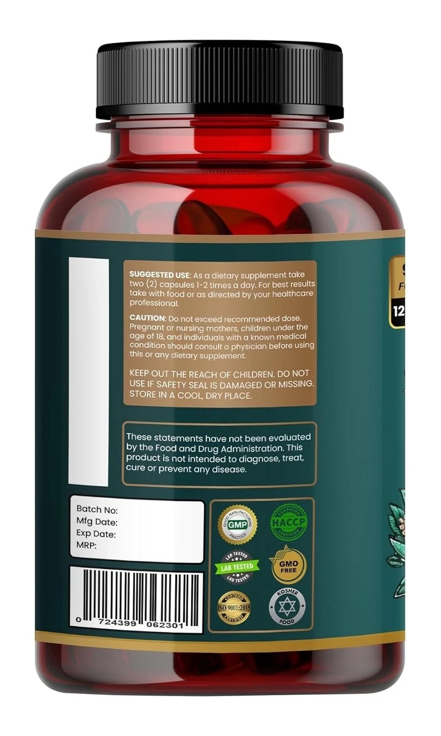 Humming Herbs Saw Palmetto Plus Capsules, 60 Capsules