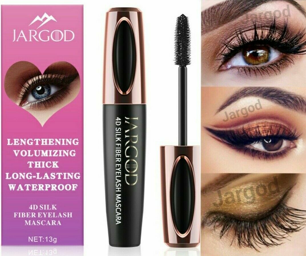 4D Silk Fiber Eyelash Mascara Waterproof Length Thick Long Lasting Smudge-Proof