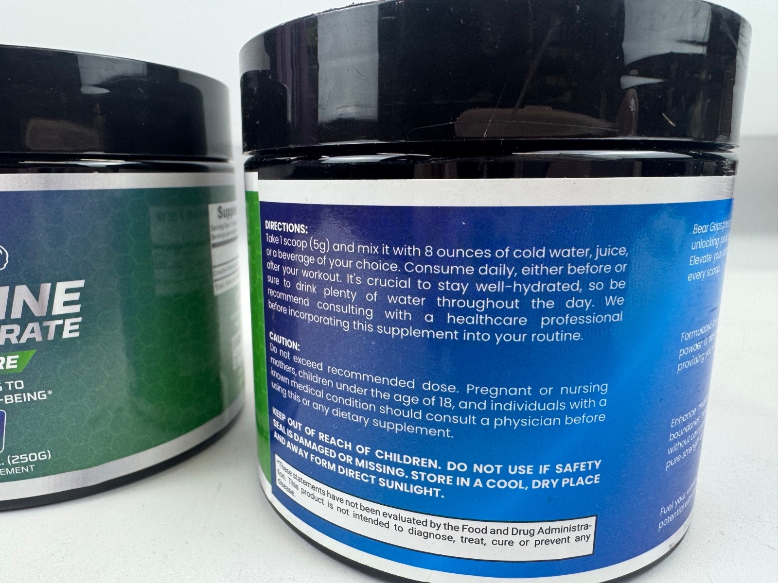 Bear Grips Pure Creatine Monohydrate Powder 50 Servings of Instantized Creatine