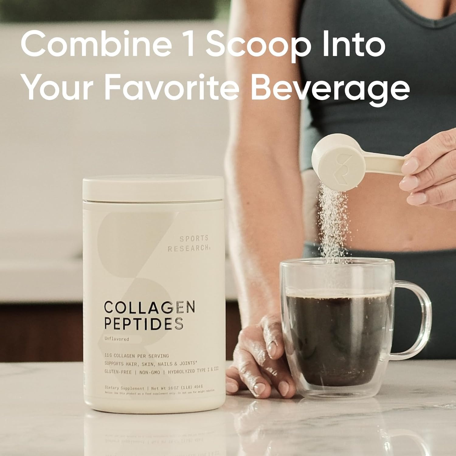 Collagen Peptides Protein Powder 11g – Unflavored (41 Servings)