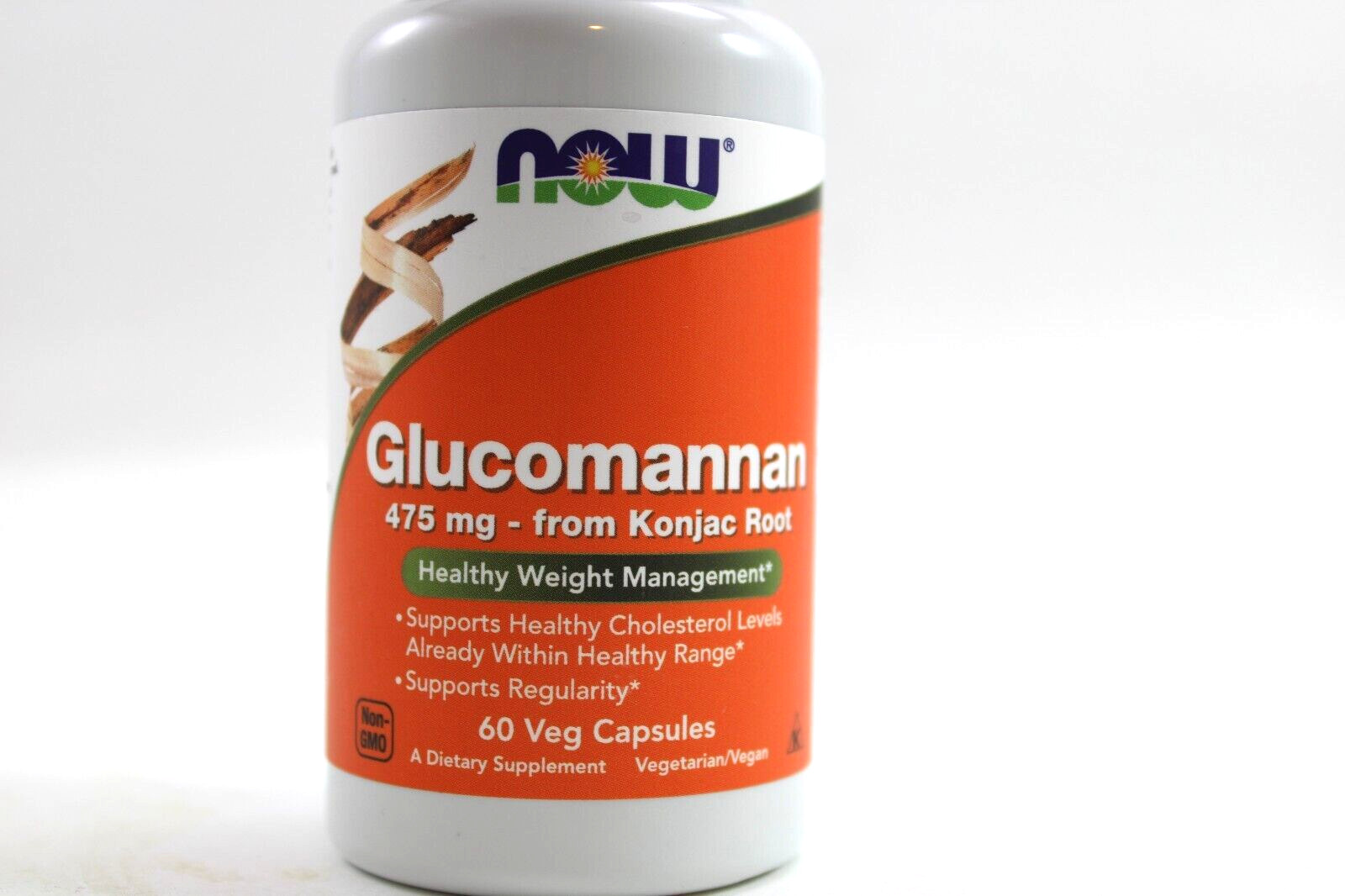 NOW Glucomannan 475 mg ONE Bottle of 60 Caps Total 180 Capsules – Exp 8/2026