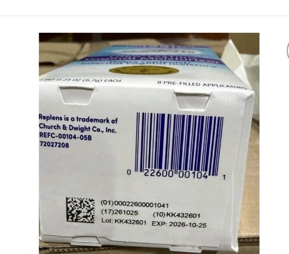 3 Bxs Replens Long Lasting Vaginal Moisturizer 8 Prefilled Applicators