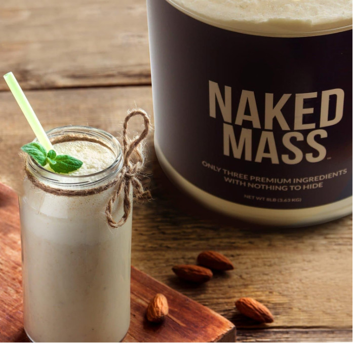 NAKED Vanilla Mass Weight Gainer Protein Powder, 8 lb, 11 Servings