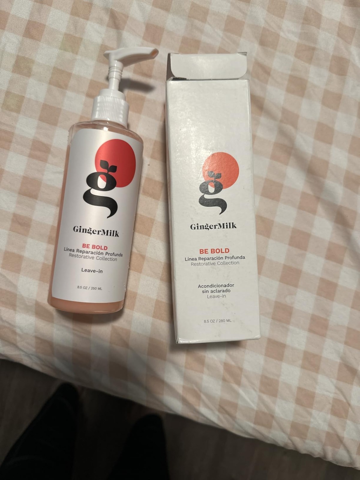 GINGERMILK BE BOLD LEAVE IN HAIR CONDITIONER REPAIR TREATMENT 8.5OZ Exp 2/28