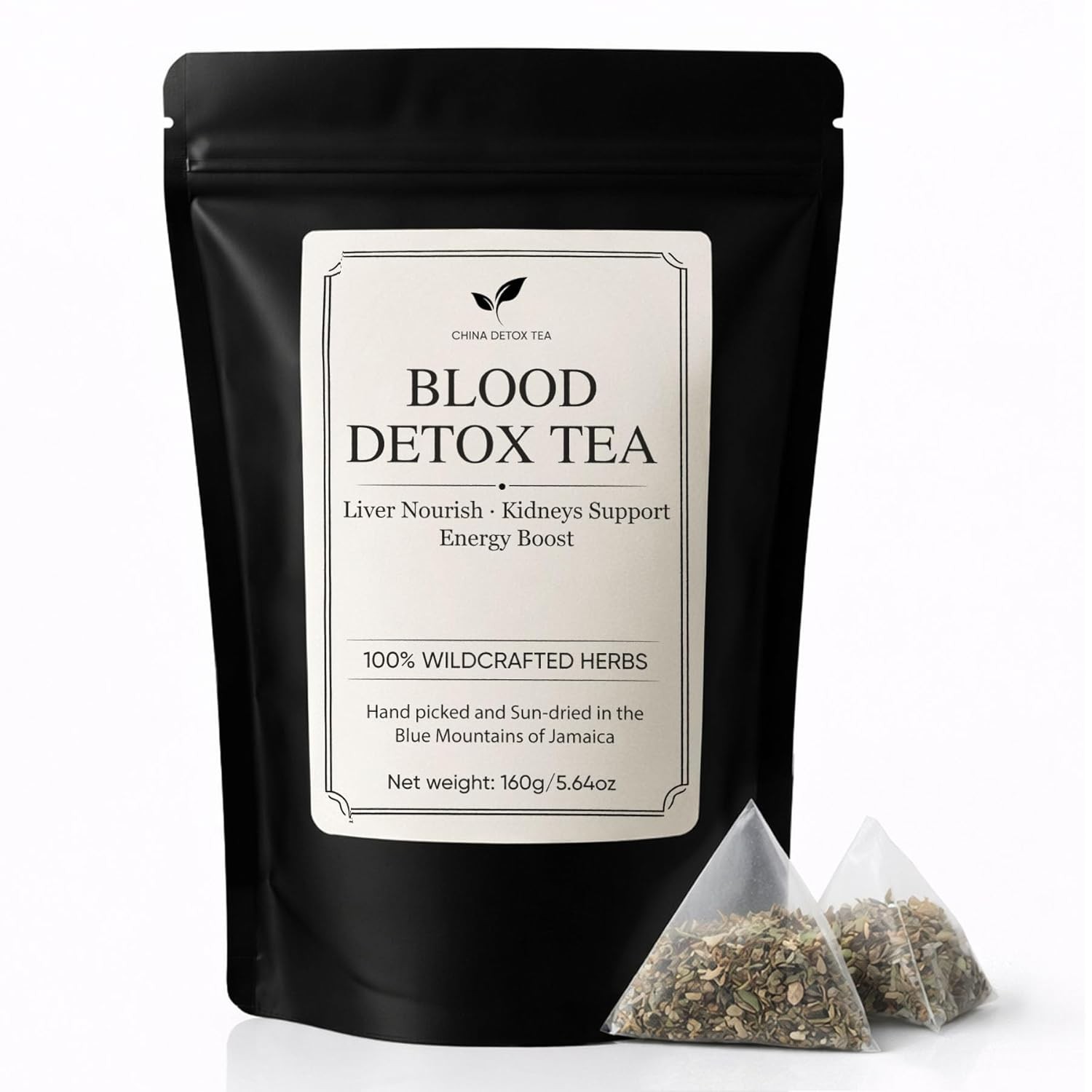 Wildcrafted Blood Detox Tea Blend with Cinnamon Oregano Moringa Herbs Jamaica
