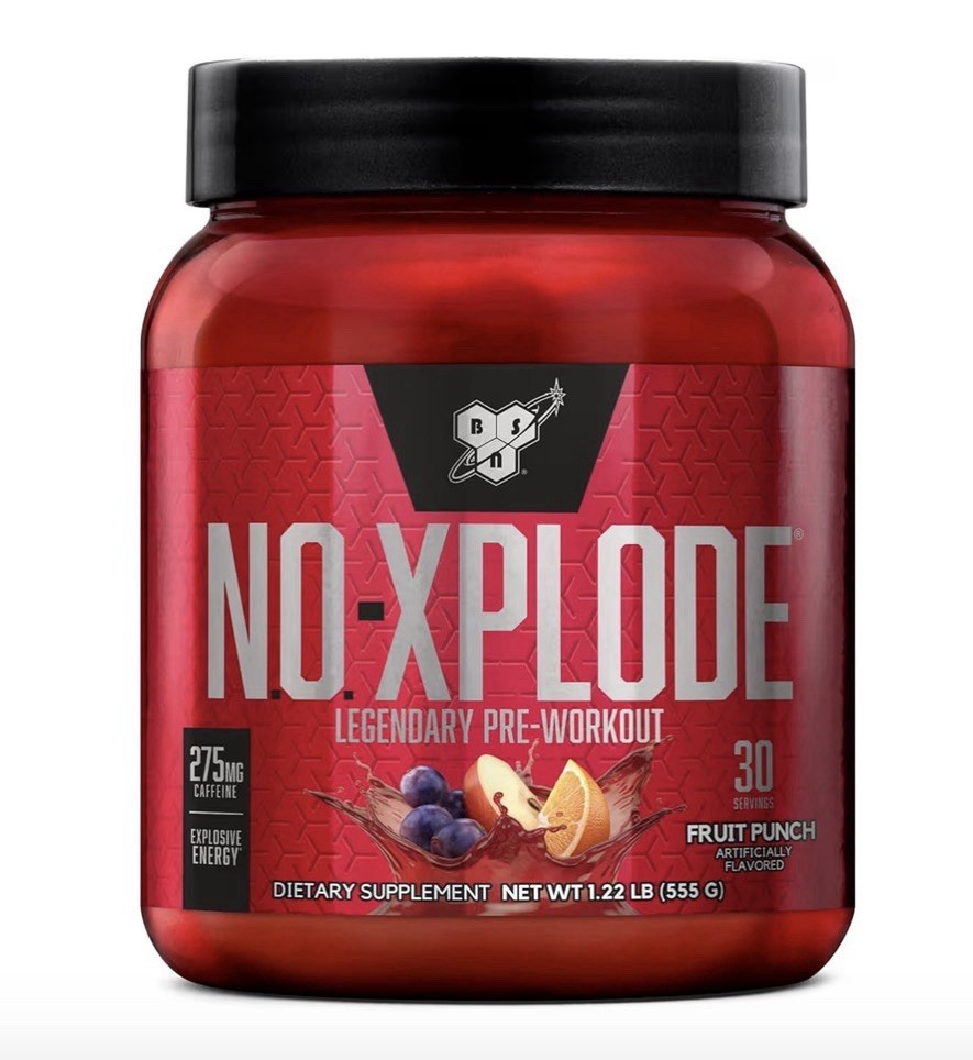 BSN N.O.-Xplode Legendary Pre-Workout Powder Fruit Punch 30 Servings 1.22 lb