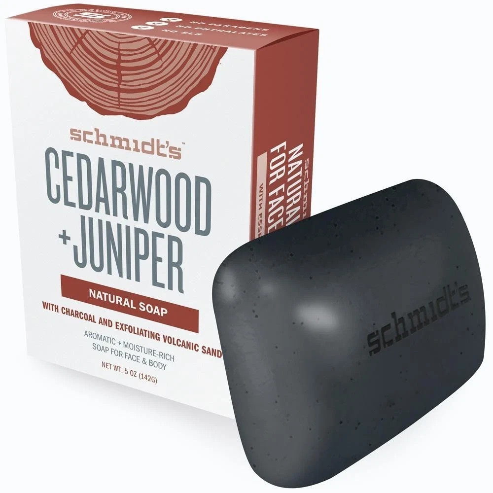 6 Schmidt’s CEDARWOOD & JUNIPER Natural Soap Face/Body 5oz Full Size SEALED (624