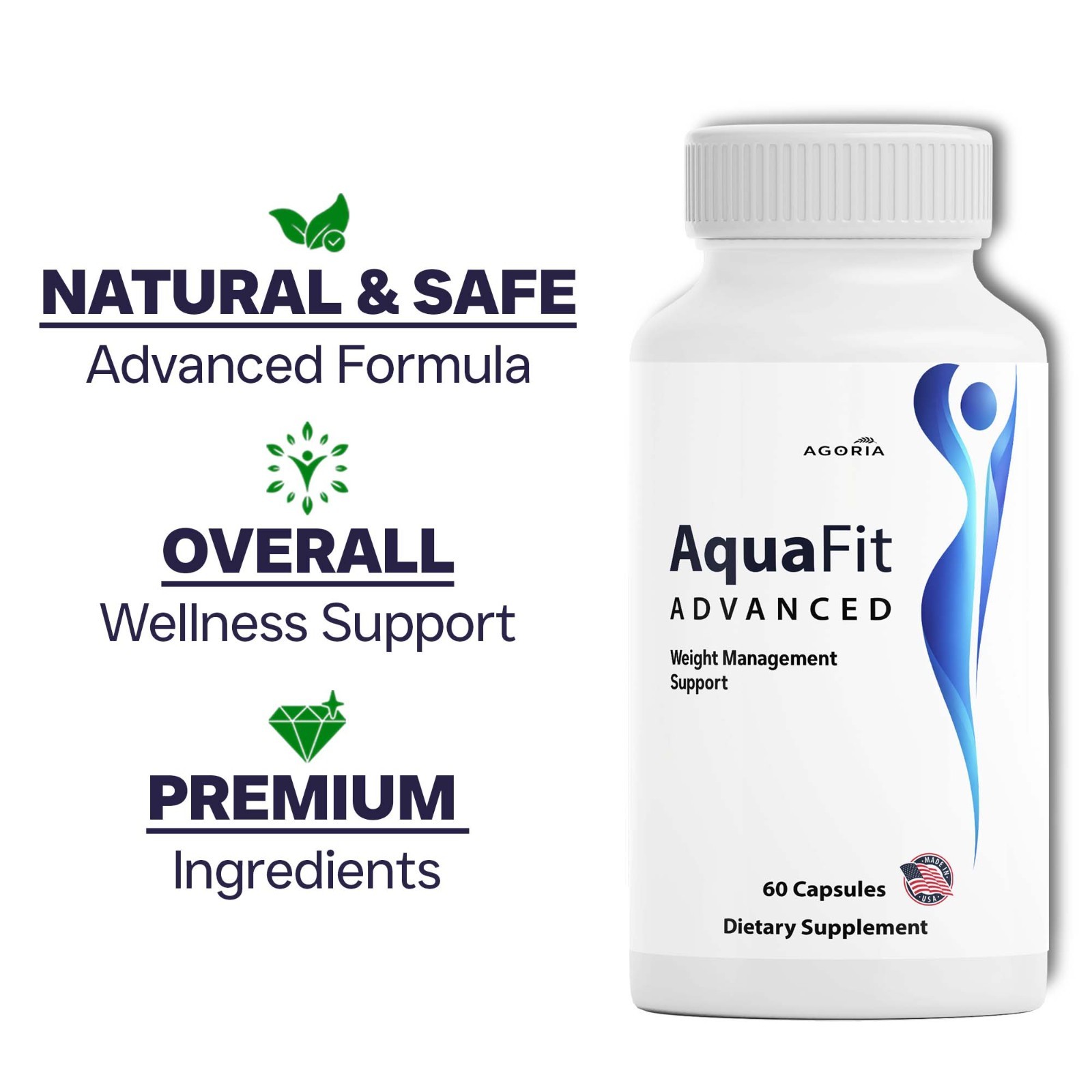 (5 Pack) Aquafit Weight Loss Pills, Aqua Fit Capsules for Healthy Metabolism