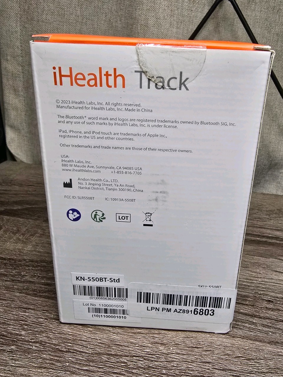 iHealth Track Upper Arm BP Monitor Bluetooth w/ Cuff KN-550BT-Std