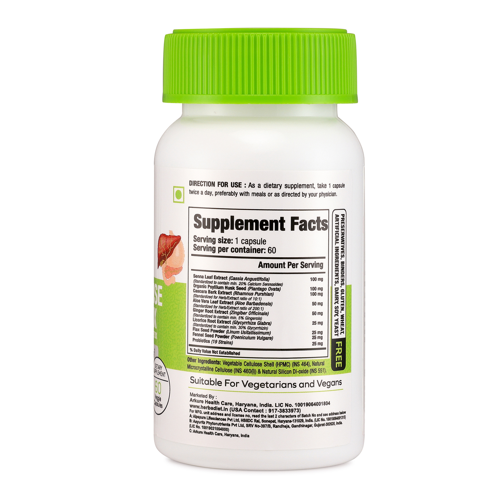 Colon Cleanse Detox Probiotic Weight Loss Slimming Diet Pills Fat Burn Capsules