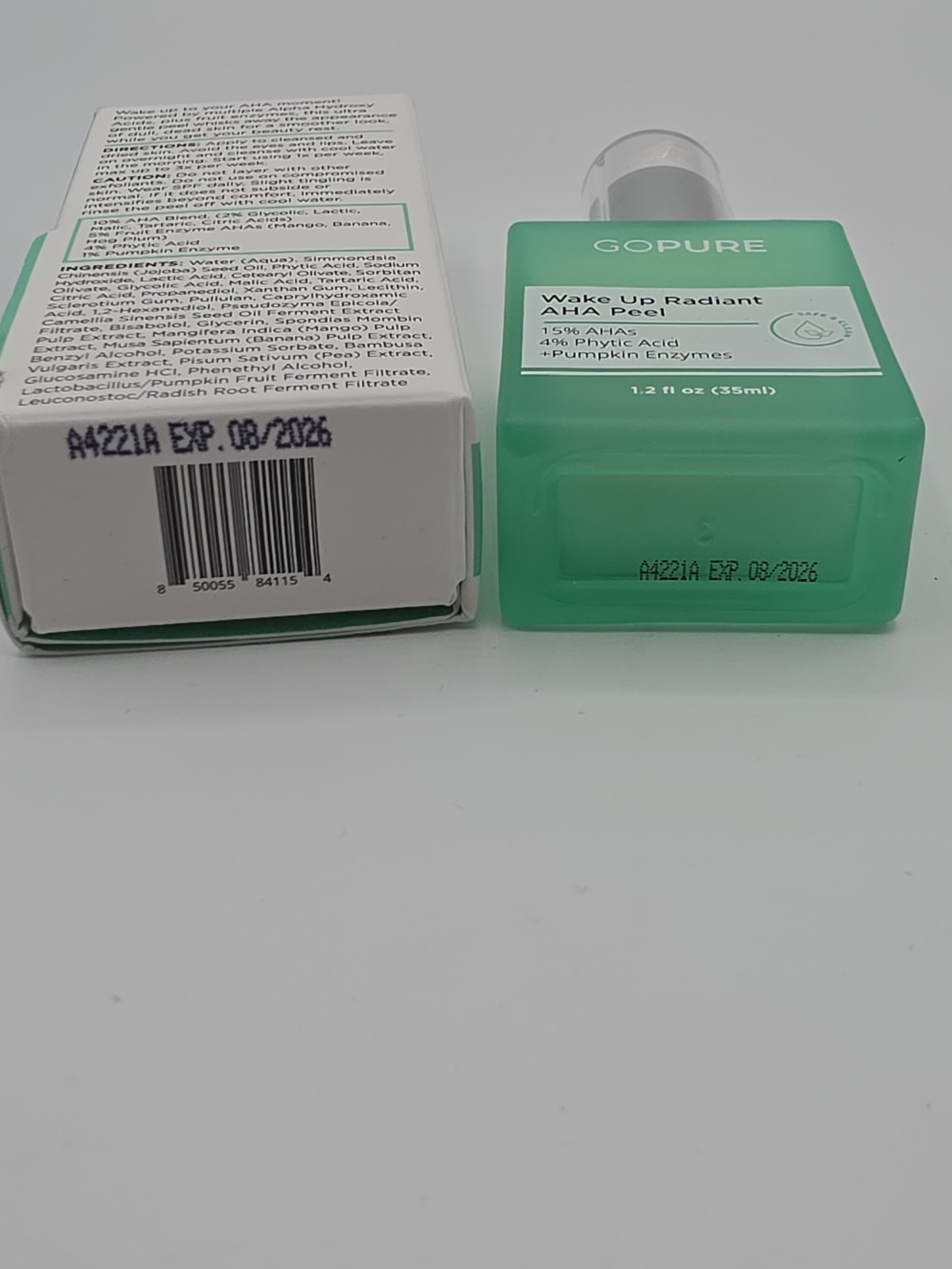 NEW Go Pure Wake Up Radiant AHA Peel 1.2 Oz Full Size Exp. 8/2026