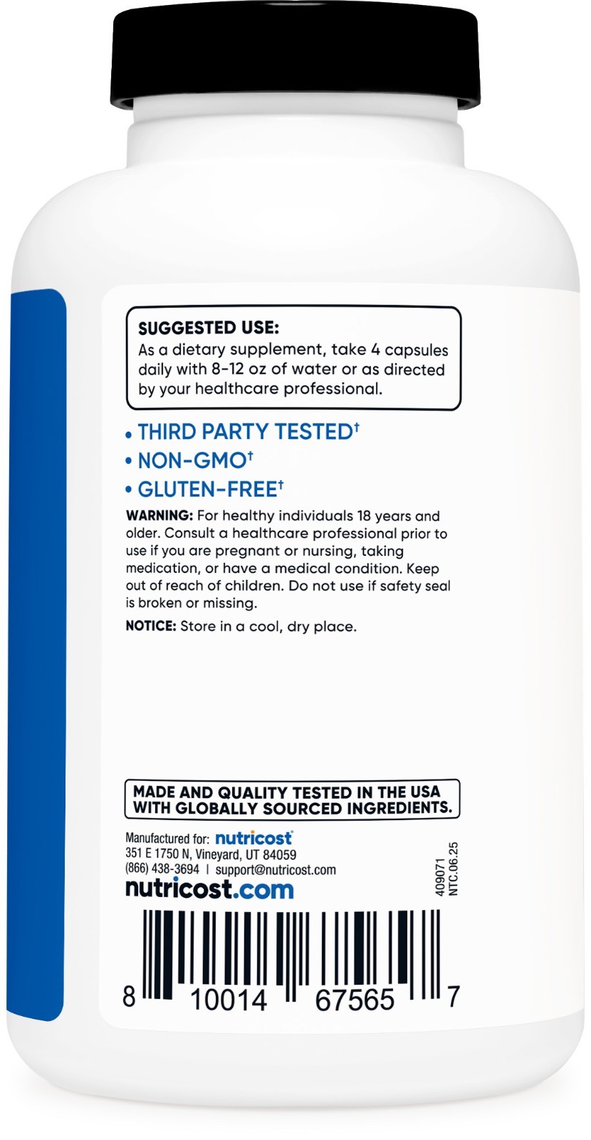 Nutricost Creatine Monohydrate 3,000mg, 180 Capsules (750mg Per Capsule)