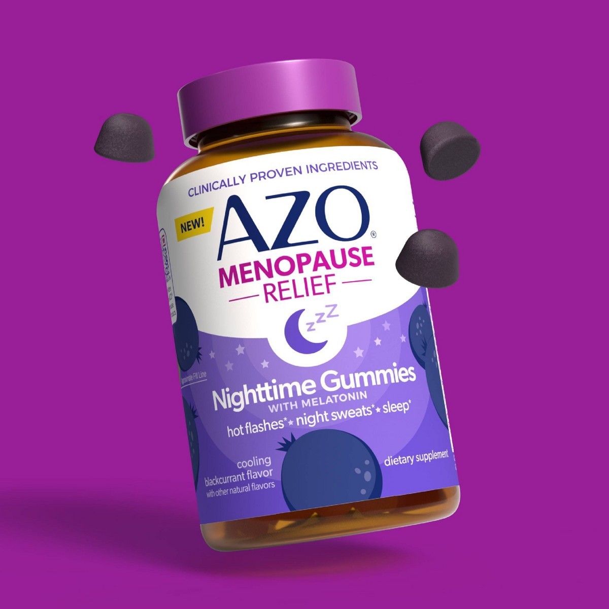 AZO Menopause Nighttime Vegan Multivitamin Gummies – 30ct