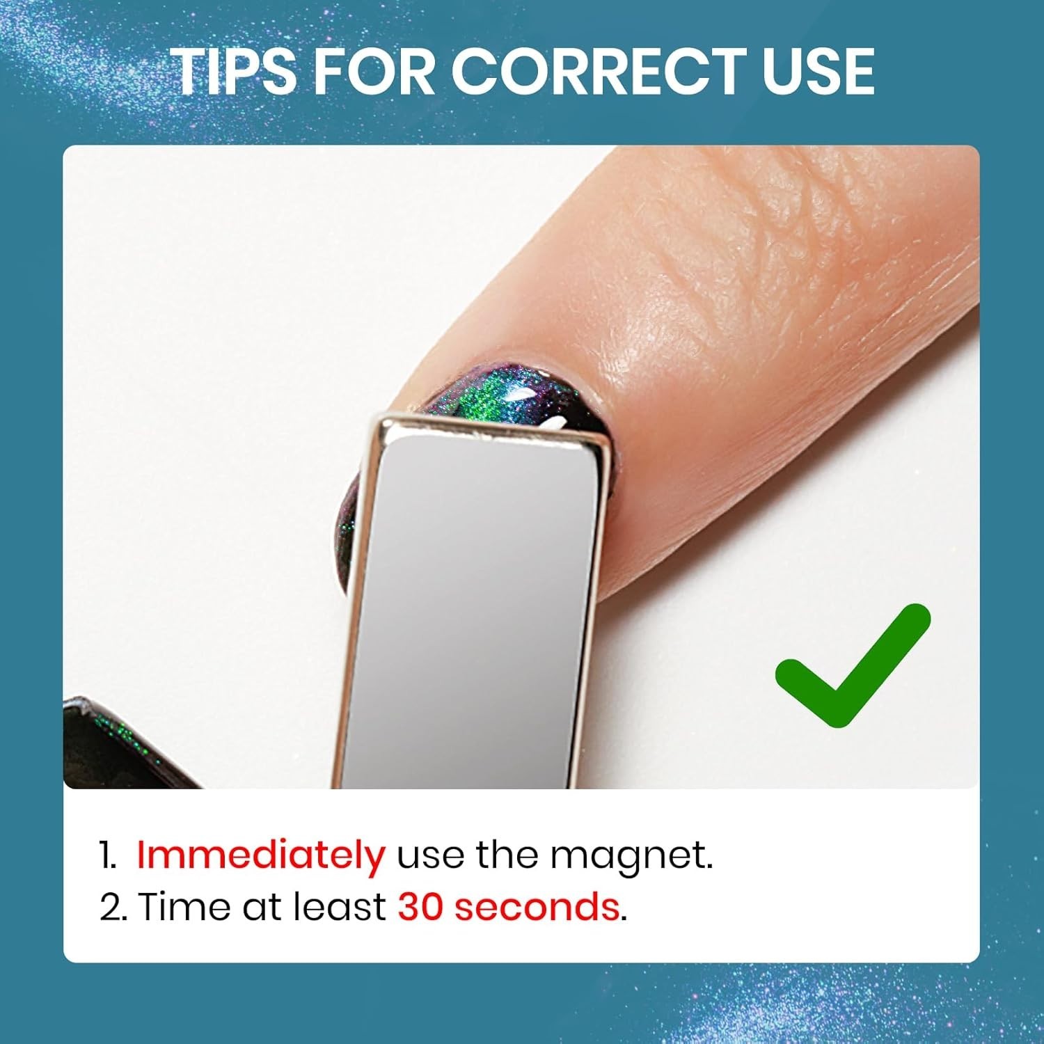 Cat Eye Nail Polish Non Gel with Magnet Quick Dry Cateye Magnetic Nail Polish