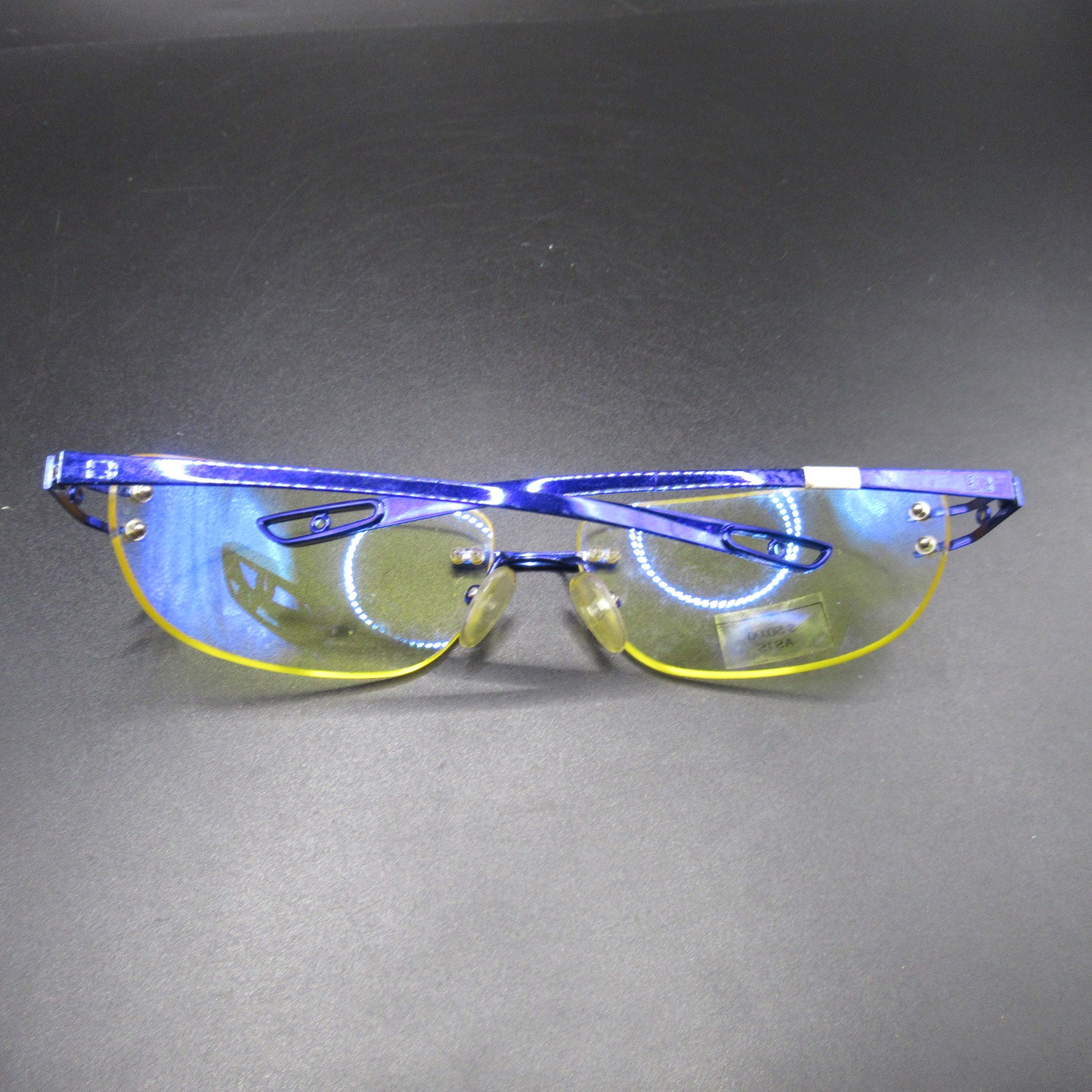 Gunnar Optiks Rimless Eyeglass Frames Blue Yellow Tint Lenses Swiss Optics China