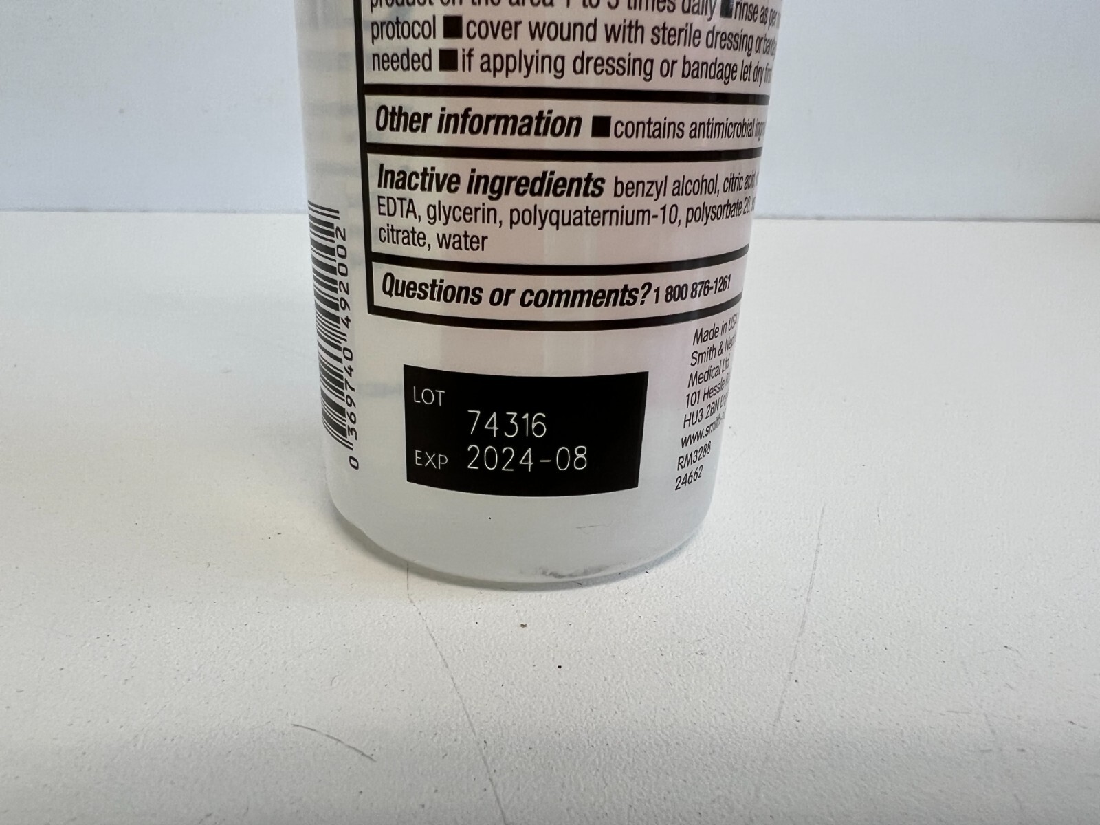 Shelf5: 4 Bottles – Dermal Wound Skin/Wound Cleanser 8 fl oz Spray Exp. 08-2024
