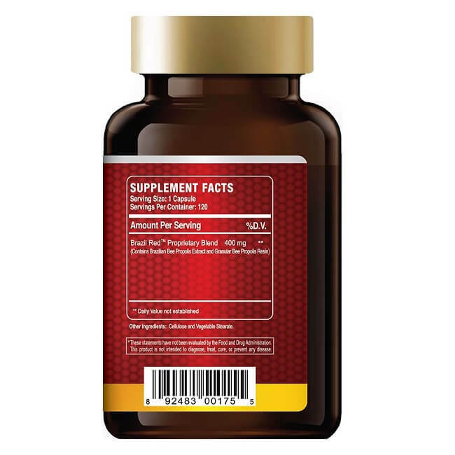Brazil Red Bee High Concentrate Propolis (120 Capsules)