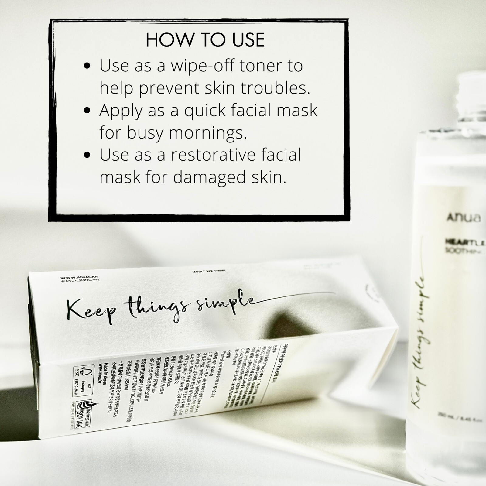 [Anua] Heartleaf 77% Soothing Toner I pH 5.5 Trouble Care – 250ml [US Seller]