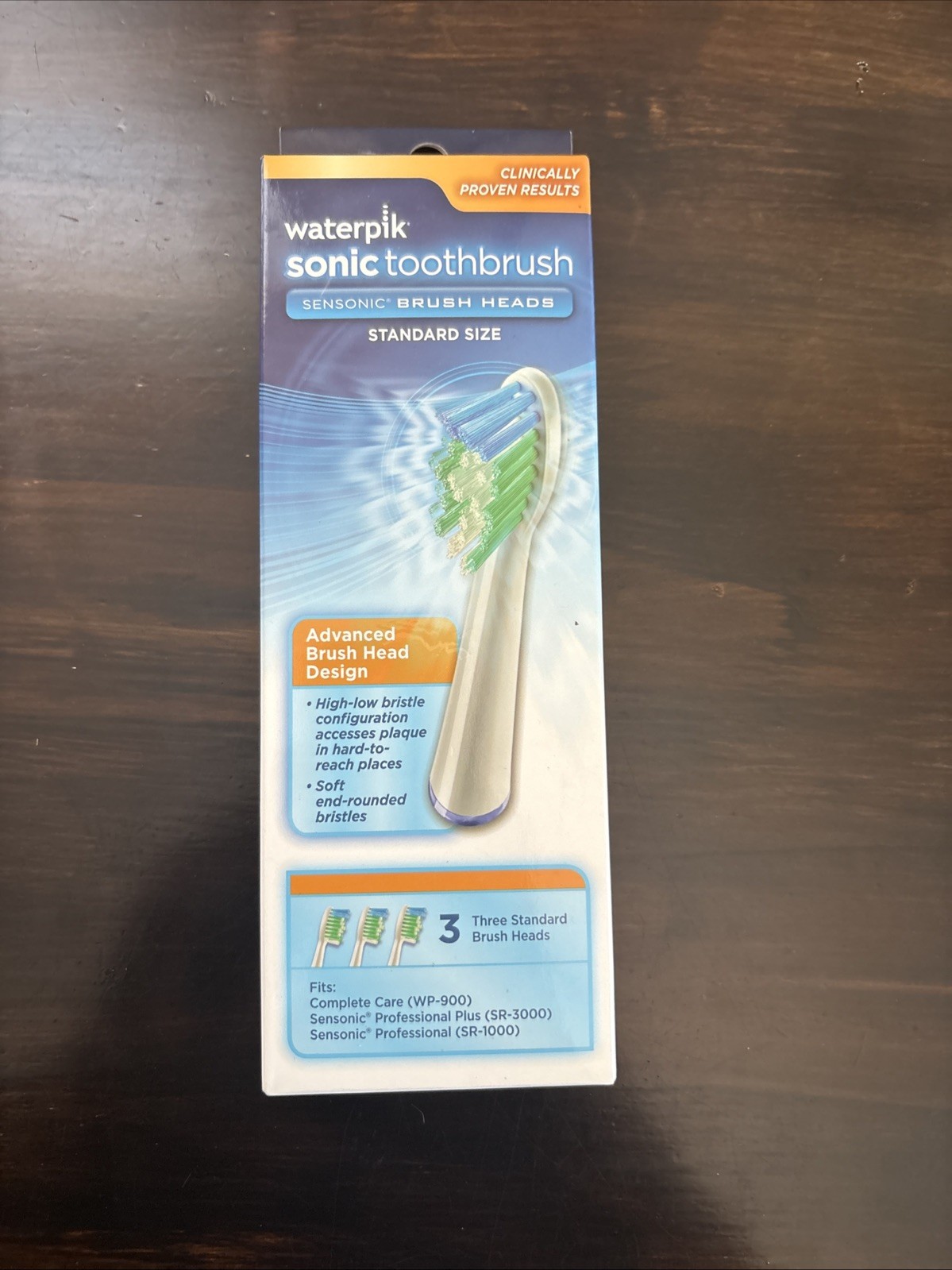NEW Waterpik Sensonic Toothbrush Brush Heads 3ct Standard Size – SRRB-3W
