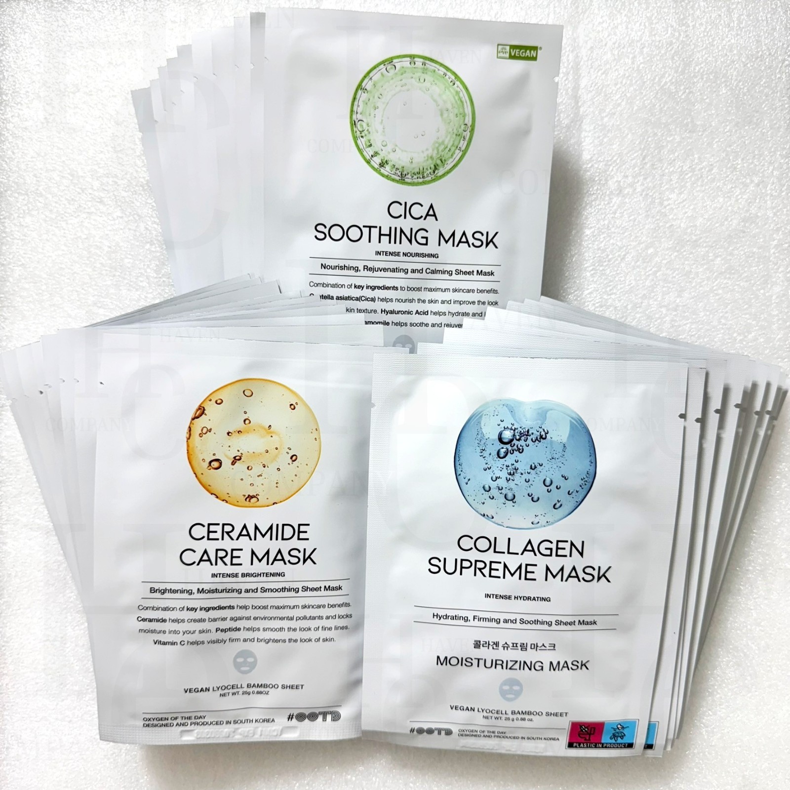 Authentic: 30-Pack Korea Full Face Facial Masks Hydrating Firming Soothing Skin