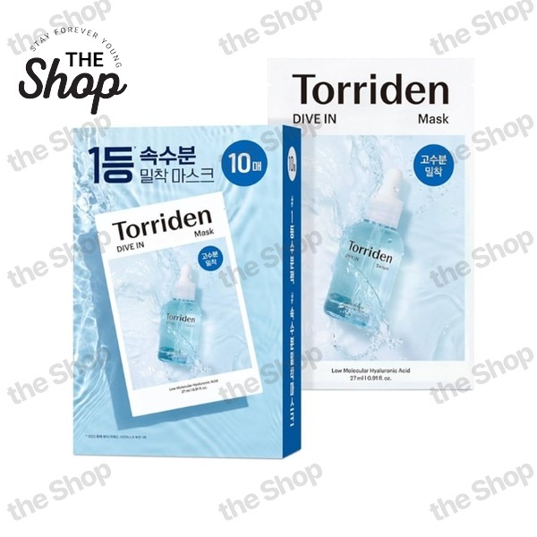 Torriden DIVE IN Low Molecular Hyaluronic Acid Facial Serum Sheet Mask 10ea