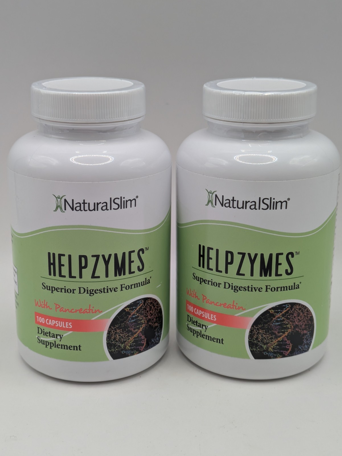 NaturalSlim Helpzymes 2-Pack Digestive Formula Digestive Enzymes Capsules09/2026