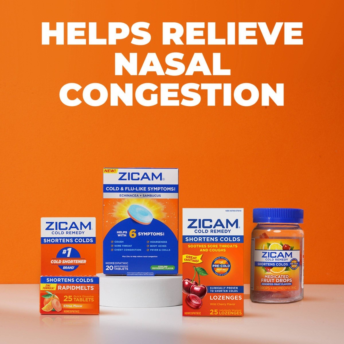 Zicam Cold Remedy Cold Shortening Medicated Zinc-Free Nasal Swabs – 20ct