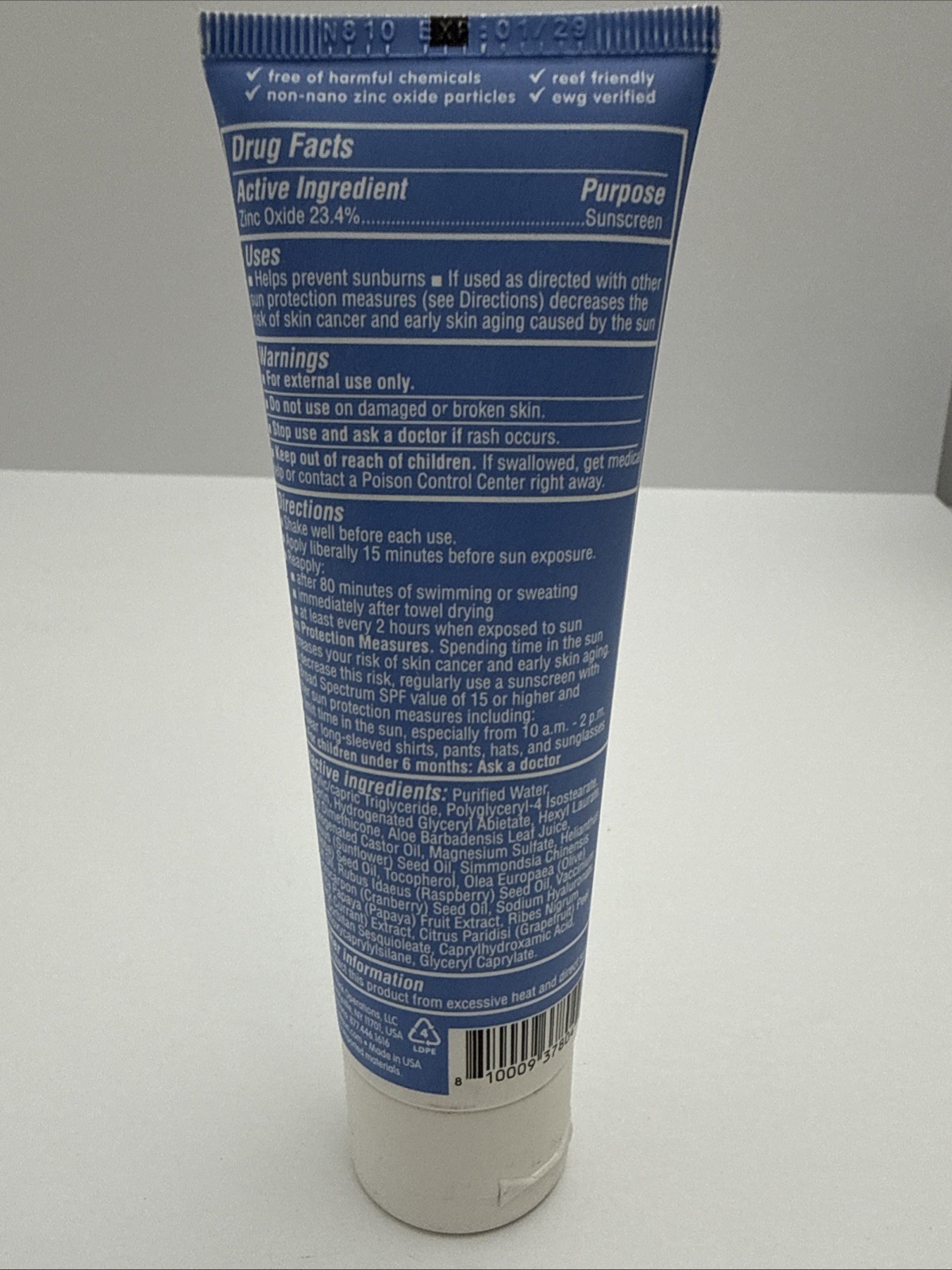 SPF 50 Clear Zinc Sunscreen 3 Oz By ThinkSport EXP 01/2029