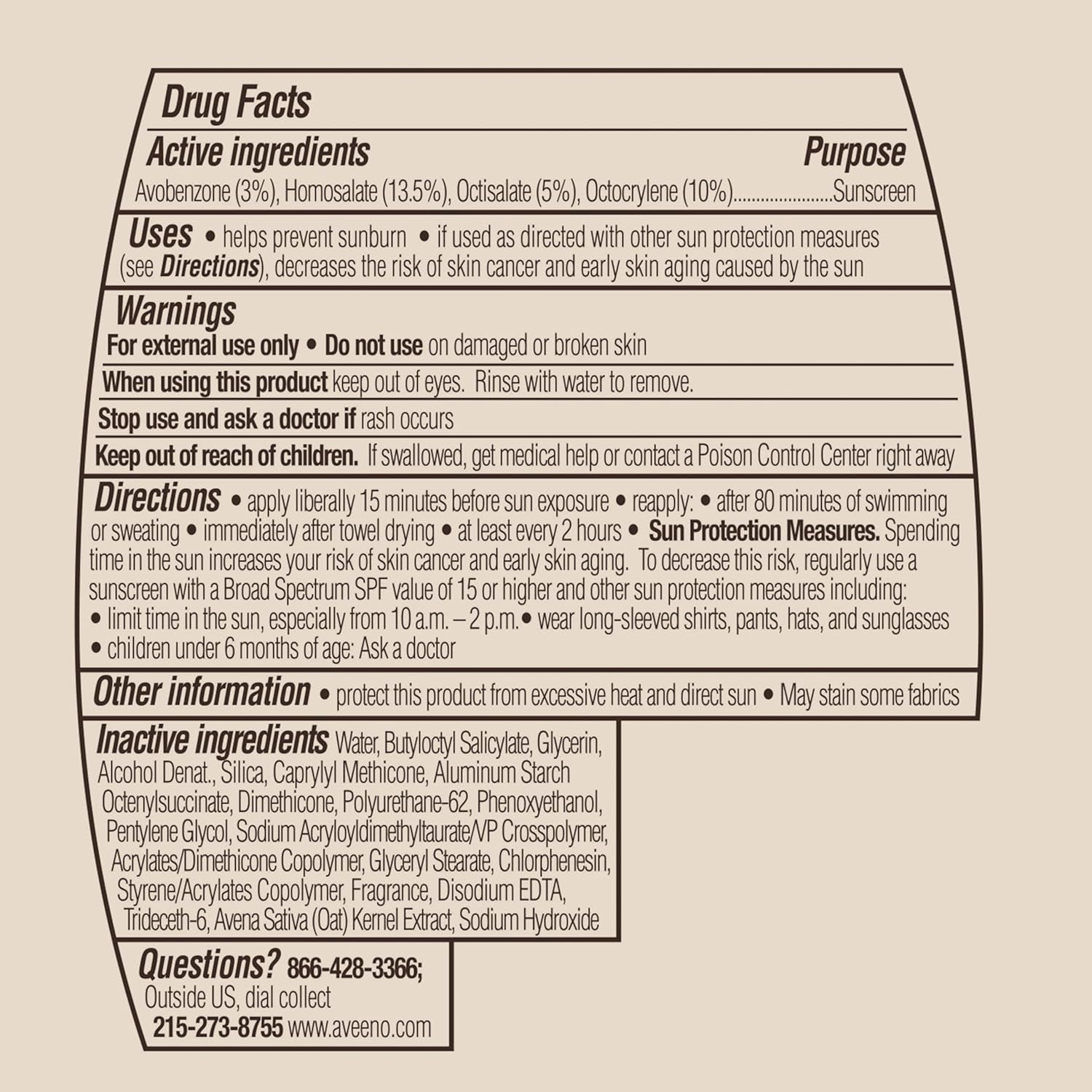 Aveeno Protect + Hydrate Sunscreen Lotion for Body & Face with Prebiotic Oat, SP