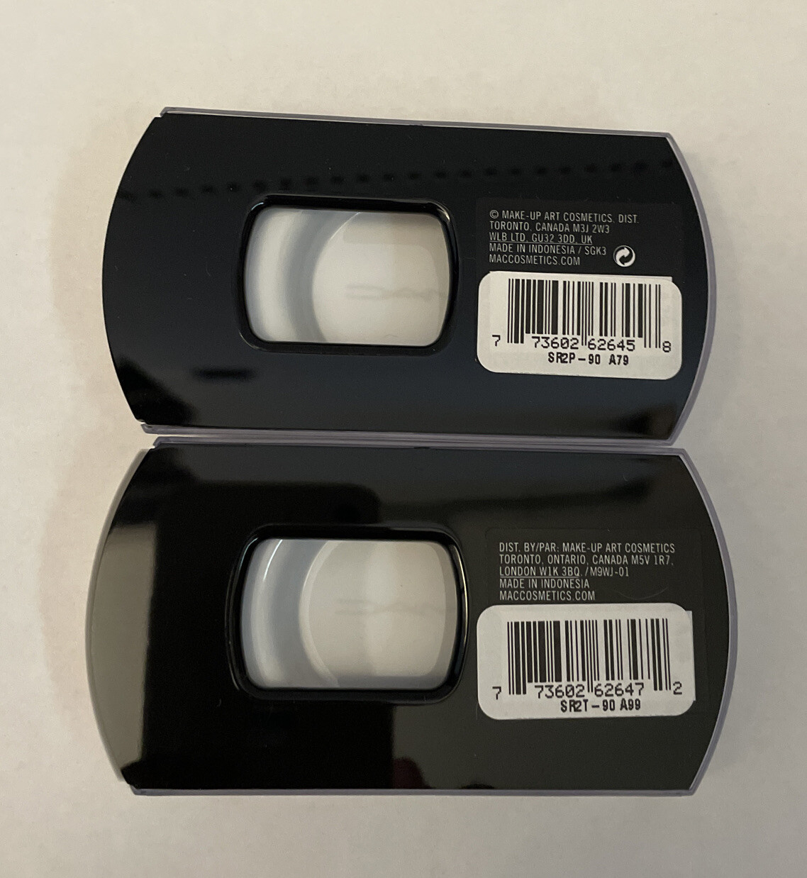 Lot Of 2 M.A.C. MAC BLACK False Eye LASHES #36 & # 70 Natural Look New In Cass