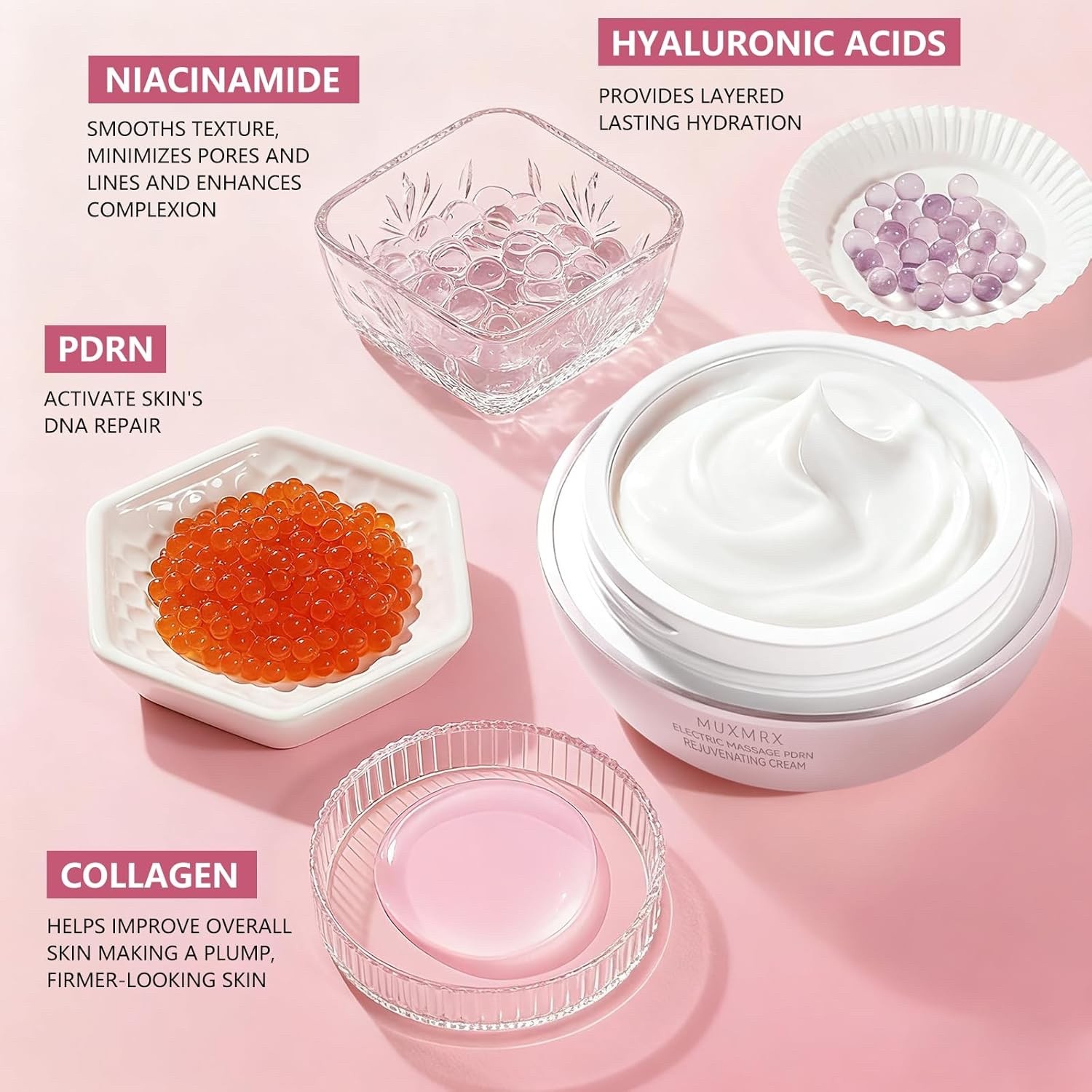 MUXMRX Elecric Massage PDRN Rejuventing Cream- 2 Pack -Exp 10/2028