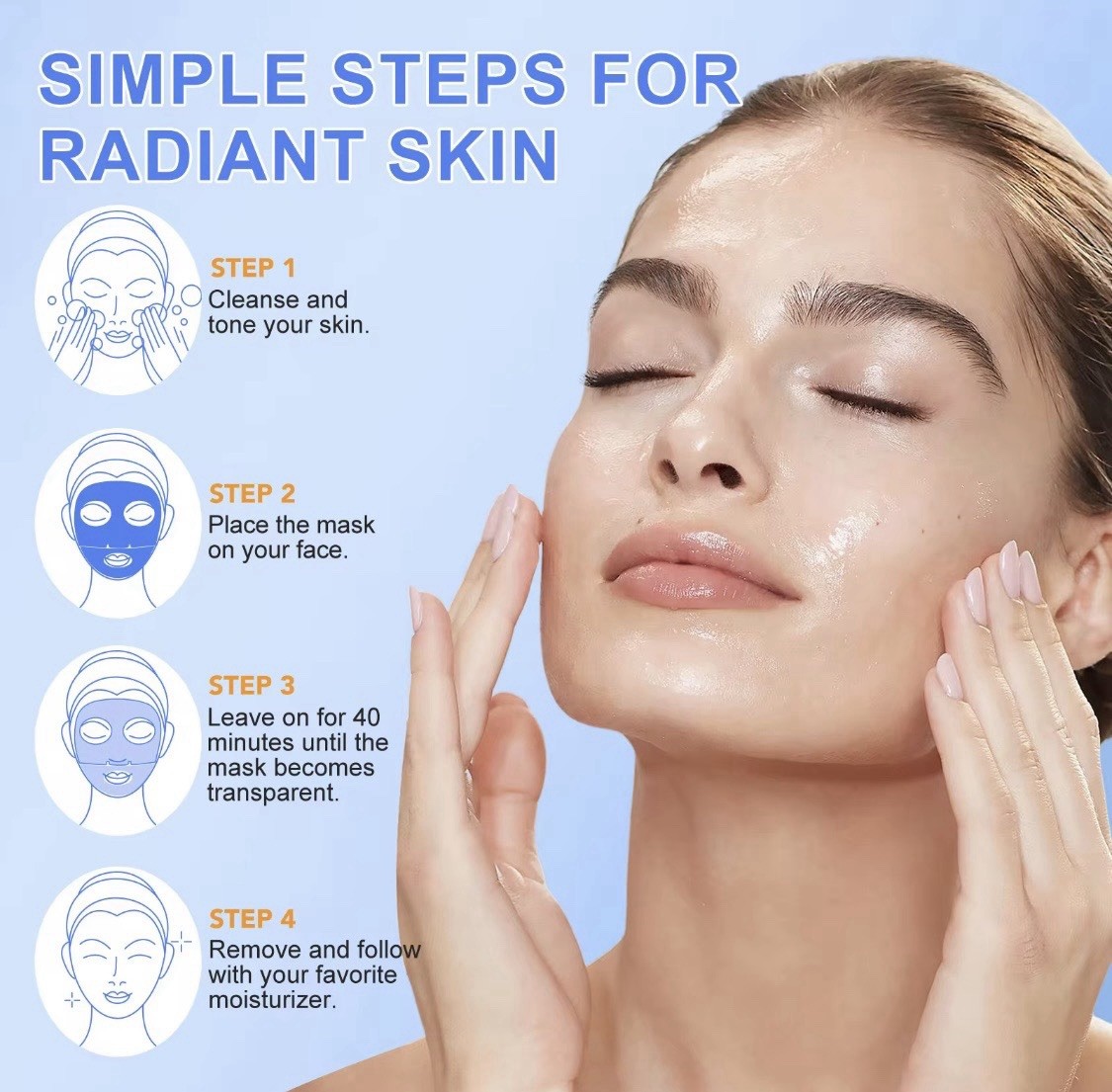 Collagen Deep Hydration Mask Sheet w/ Hyaluronic Acid 6pcs 34g