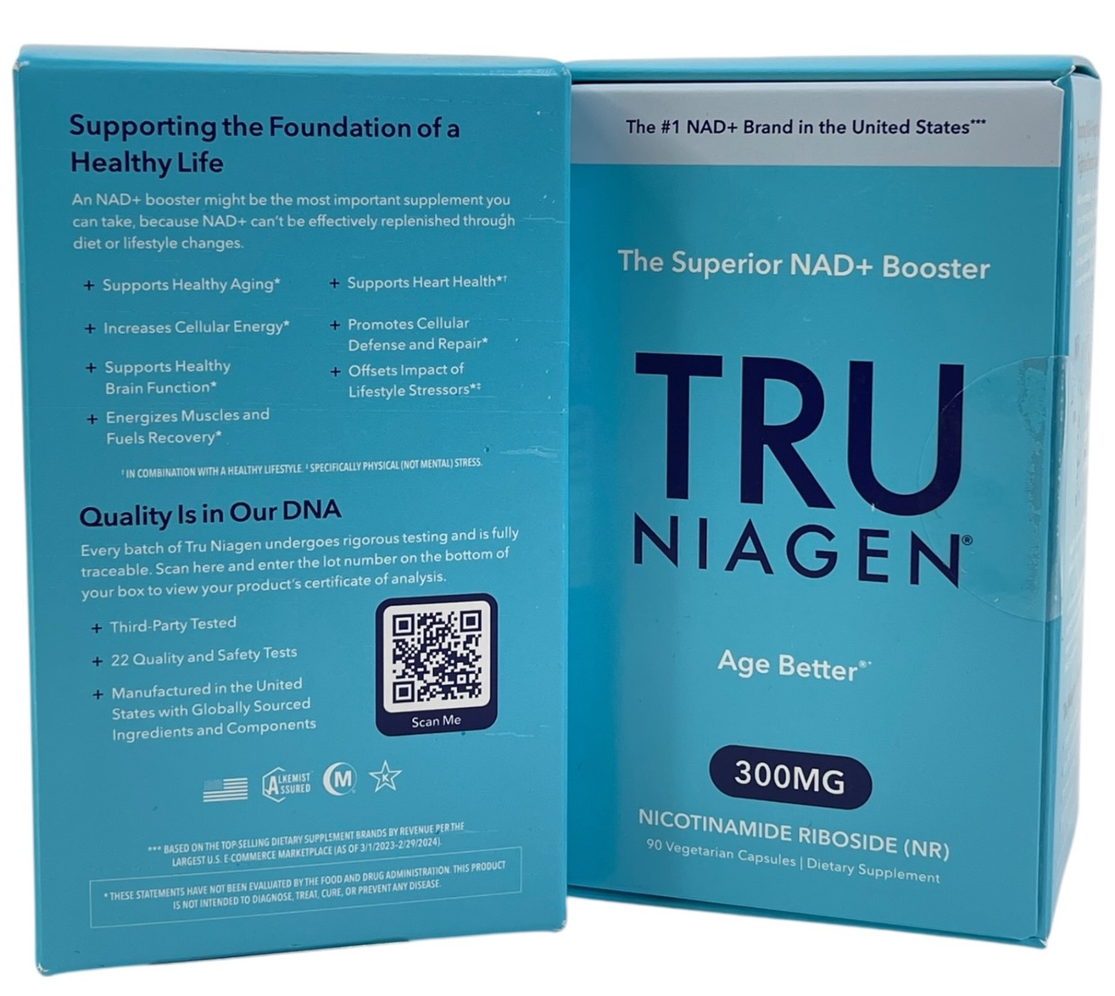 2x TRU Niagen Nicotinamide Riboside 300mg NAD+ Booster Supplement – 90 Capsules