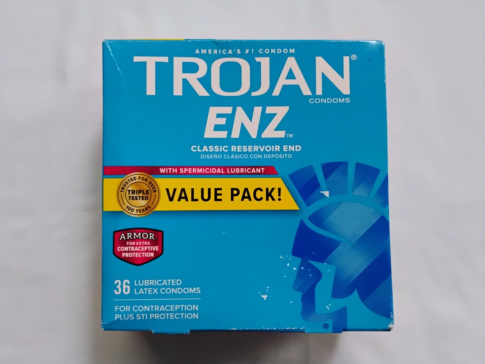 NIB Trojan ENZ Condoms 36 Count Classic Reservoir End EXP 02/01/2028