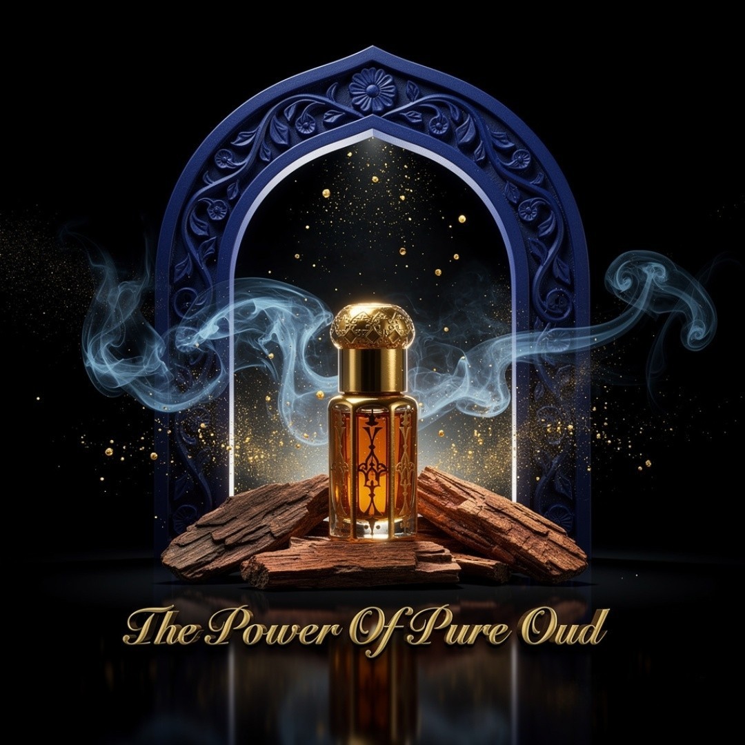 Blue Oud Attar Perfume Oil 11ml – Deep Agarwood Oud Fragrance Luxury Long Lastin