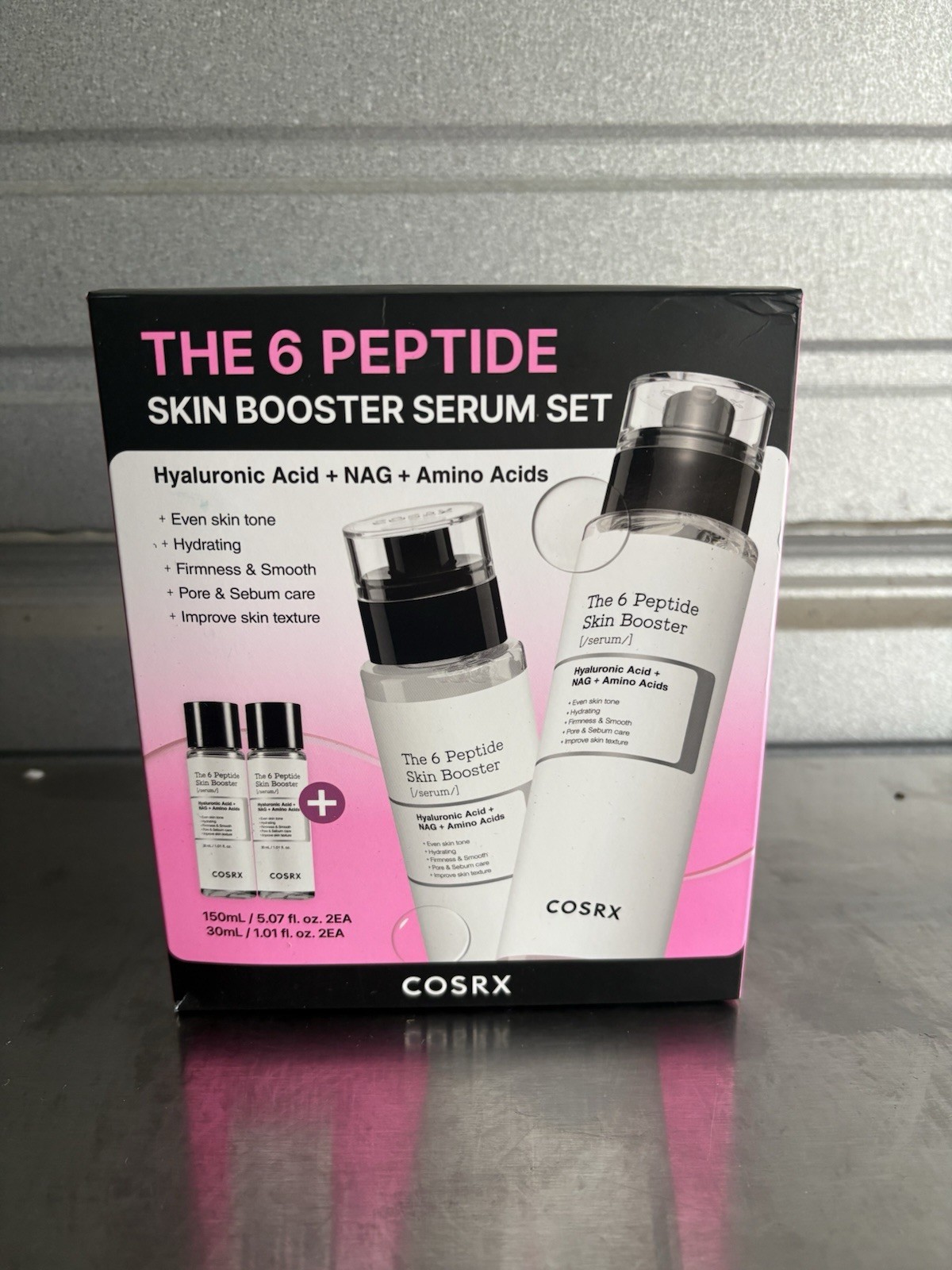 COSRX 6x Peptide Collagen Booster Toner Serum Set 5.07 fl oz + 1.01 fl oz
