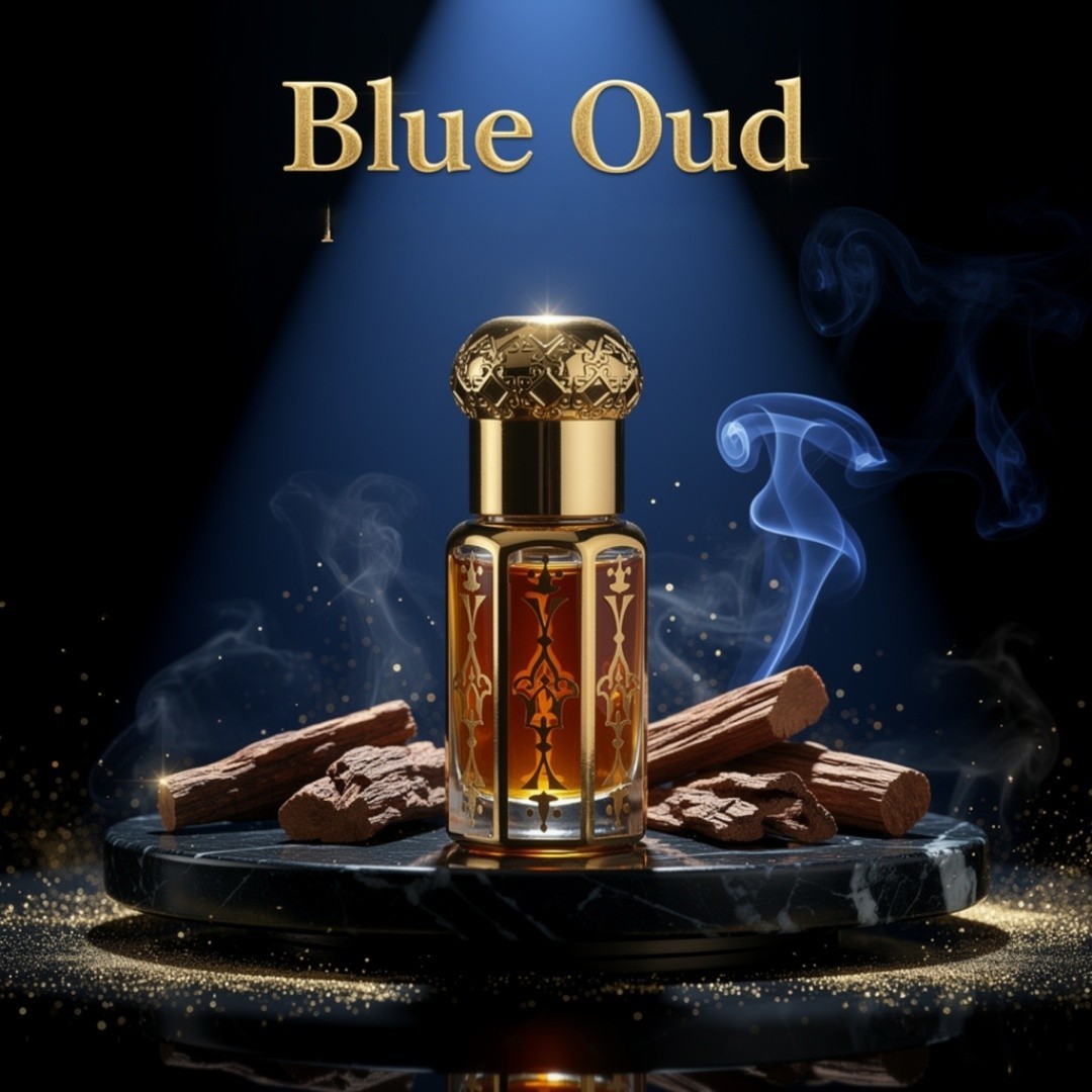 Blue Oud Attar Perfume Oil 11ml – Deep Agarwood Oud Fragrance Luxury Long Lastin