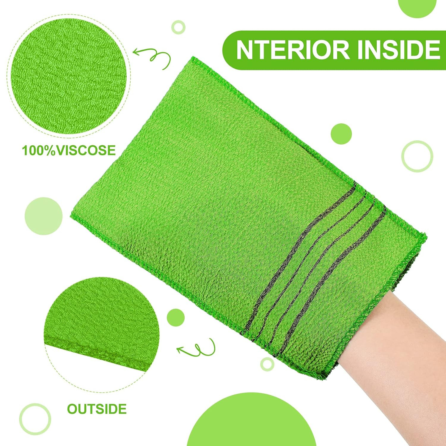 Korean Exfoliating Mitts – 12 Pack Body Scrubber Towels in Assorted Colors